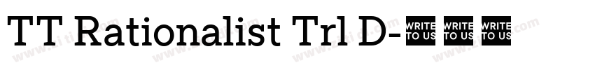 TT Rationalist Trl D字体转换